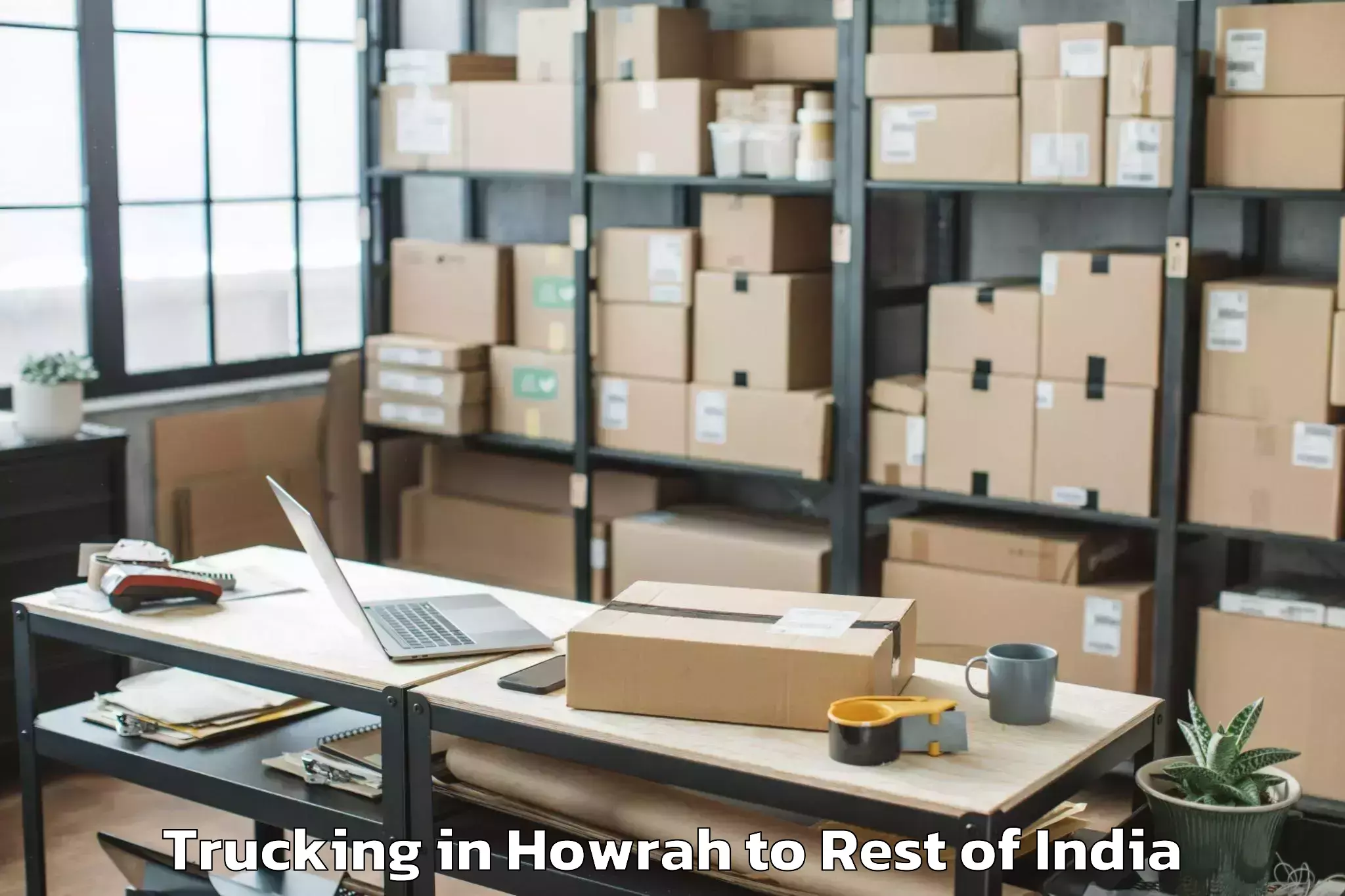 Book Howrah to Taksing Trucking Online